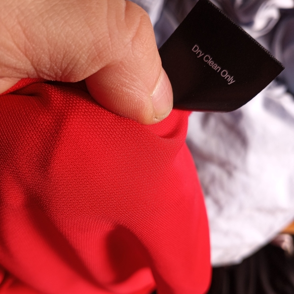 J. PETERMAN Red Surplice Top Draped Maxi Dress - Picture 3 of 5